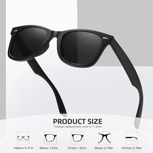 3 Pack Retro Polarized Sunglasses for Women Men Classic